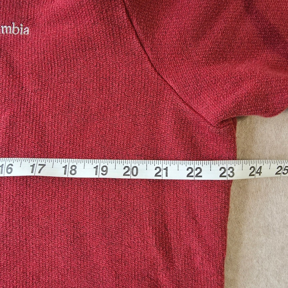 Columbia Mens Great Hart Mountain Sweatshirt Sz M Red 1/4 Zip Pullover Outdoor - Picture 7 of 10